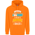 You're Looking at an Awesome Biker Mens 80% Cotton Hoodie Orange
