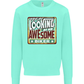 You're Looking at an Awesome Biker Mens Sweatshirt Jumper Peppermint