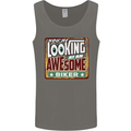 You're Looking at an Awesome Biker Mens Vest Tank Top Charcoal