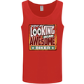 You're Looking at an Awesome Biker Mens Vest Tank Top Red