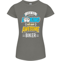 You're Looking at an Awesome Biker Womens Petite Cut T-Shirt Charcoal