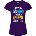 You're Looking at an Awesome Biker Womens Petite Cut T-Shirt Purple