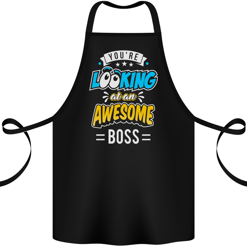 You're Looking at an Awesome Boss Cotton Apron 100% Organic Black