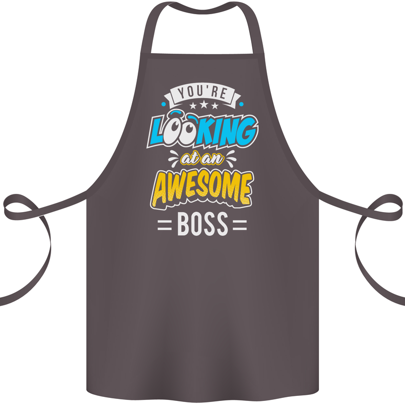 You're Looking at an Awesome Boss Cotton Apron 100% Organic Dark Grey