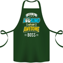 You're Looking at an Awesome Boss Cotton Apron 100% Organic Forest Green