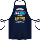 You're Looking at an Awesome Boss Cotton Apron 100% Organic Navy Blue