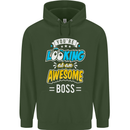 You're Looking at an Awesome Boss Mens 80% Cotton Hoodie Forest Green