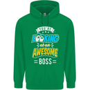 You're Looking at an Awesome Boss Mens 80% Cotton Hoodie Irish Green