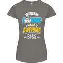 You're Looking at an Awesome Boss Womens Petite Cut T-Shirt Charcoal
