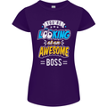 You're Looking at an Awesome Boss Womens Petite Cut T-Shirt Purple