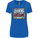 You're Looking at an Awesome Boss Womens Wider Cut T-Shirt Royal Blue