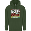 You're Looking at an Awesome Boxer Boxing Childrens Kids Hoodie Forest Green