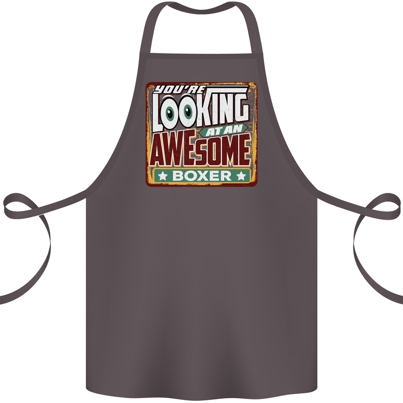 You're Looking at an Awesome Boxer Boxing Cotton Apron 100% Organic Dark Grey