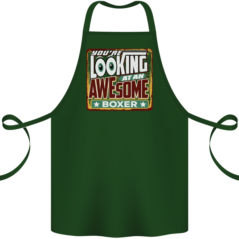 You're Looking at an Awesome Boxer Boxing Cotton Apron 100% Organic Forest Green