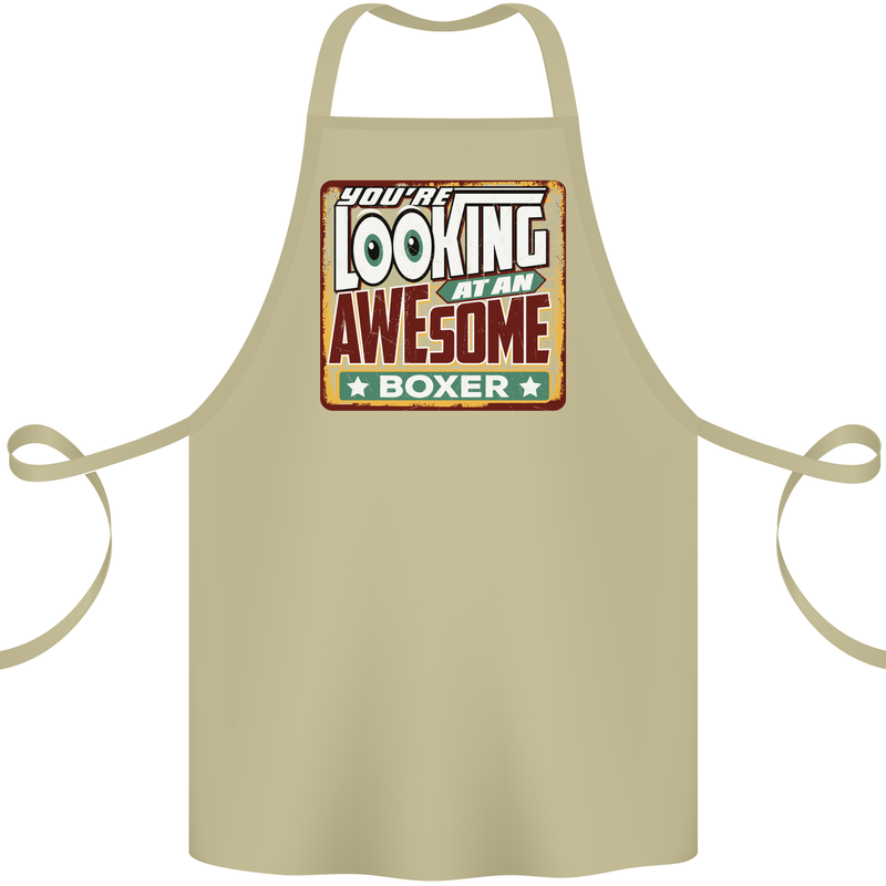 You're Looking at an Awesome Boxer Boxing Cotton Apron 100% Organic Khaki