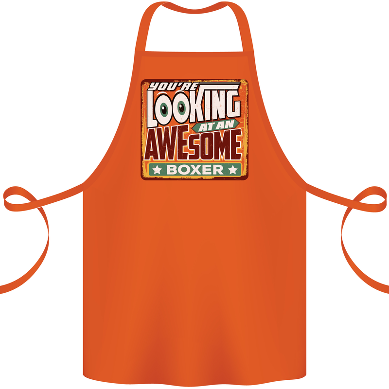 You're Looking at an Awesome Boxer Boxing Cotton Apron 100% Organic Orange