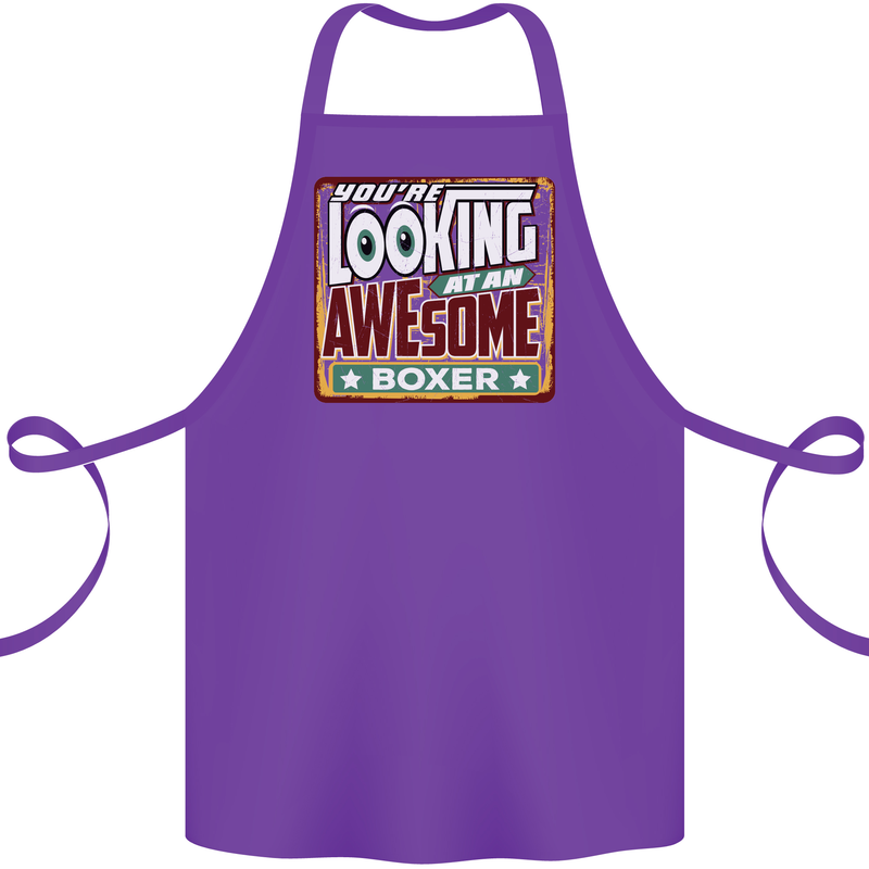 You're Looking at an Awesome Boxer Boxing Cotton Apron 100% Organic Purple