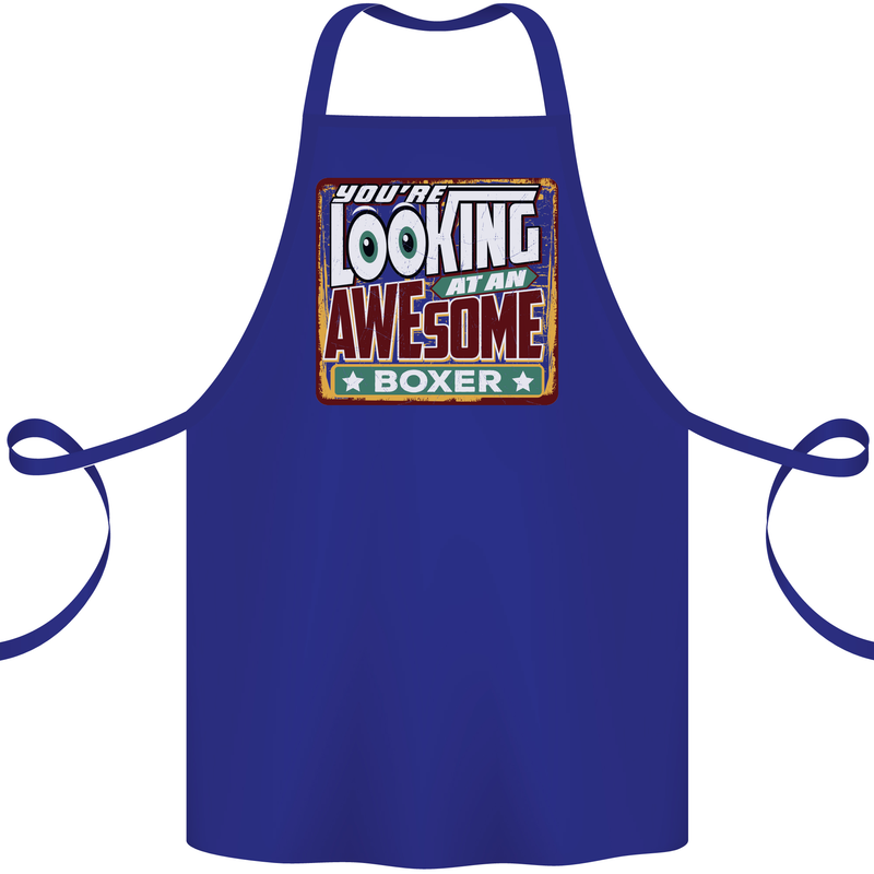 You're Looking at an Awesome Boxer Boxing Cotton Apron 100% Organic Royal Blue