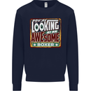You're Looking at an Awesome Boxer Boxing Kids Sweatshirt Jumper Navy Blue