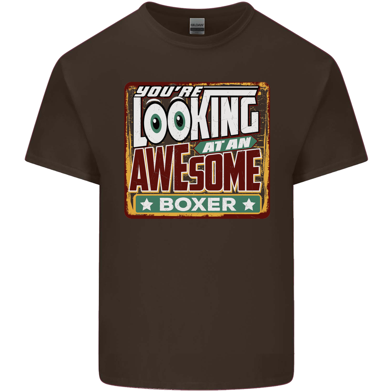You're Looking at an Awesome Boxer Boxing Kids T-Shirt Childrens Chocolate