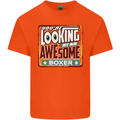 You're Looking at an Awesome Boxer Boxing Kids T-Shirt Childrens Orange