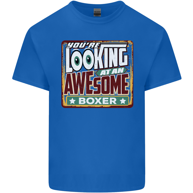 You're Looking at an Awesome Boxer Boxing Kids T-Shirt Childrens Royal Blue