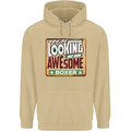You're Looking at an Awesome Boxer Boxing Mens 80% Cotton Hoodie Sand