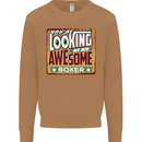 You're Looking at an Awesome Boxer Boxing Mens Sweatshirt Jumper Caramel Latte