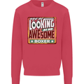 You're Looking at an Awesome Boxer Boxing Mens Sweatshirt Jumper Heliconia