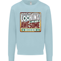 You're Looking at an Awesome Boxer Boxing Mens Sweatshirt Jumper Light Blue