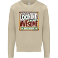 You're Looking at an Awesome Boxer Boxing Mens Sweatshirt Jumper Sand