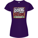 You're Looking at an Awesome Boxer Boxing Womens Petite Cut T-Shirt Purple