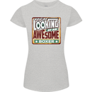 You're Looking at an Awesome Boxer Boxing Womens Petite Cut T-Shirt Sports Grey