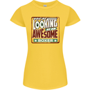 You're Looking at an Awesome Boxer Boxing Womens Petite Cut T-Shirt Yellow