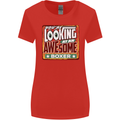 You're Looking at an Awesome Boxer Boxing Womens Wider Cut T-Shirt Red