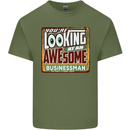 You're Looking at an Awesome Businessman Mens Cotton T-Shirt Tee Top Military Green