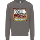 You're Looking at an Awesome Butcher Mens Sweatshirt Jumper Charcoal