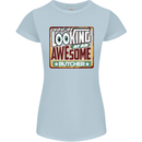 You're Looking at an Awesome Butcher Womens Petite Cut T-Shirt Light Blue