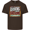 You're Looking at an Awesome Carpenter Mens Cotton T-Shirt Tee Top Dark Chocolate