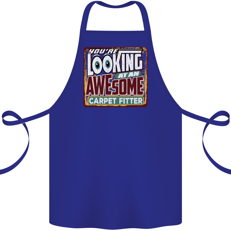 You're Looking at an Awesome Carpet Fitter Cotton Apron 100% Organic Royal Blue