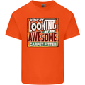 You're Looking at an Awesome Carpet Fitter Mens Cotton T-Shirt Tee Top Orange