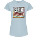 You're Looking at an Awesome Cashier Womens Petite Cut T-Shirt Light Blue