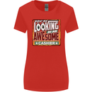 You're Looking at an Awesome Cashier Womens Wider Cut T-Shirt Red