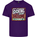 You're Looking at an Awesome Chef Mens Cotton T-Shirt Tee Top Purple