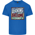 You're Looking at an Awesome Chef Mens Cotton T-Shirt Tee Top Royal Blue