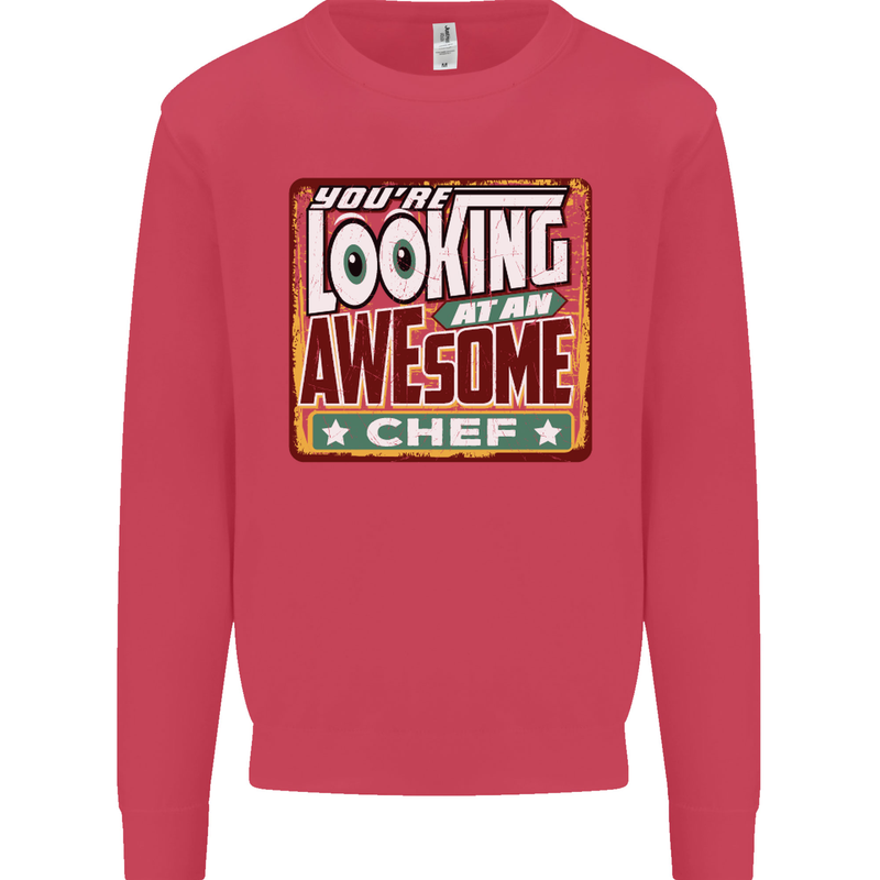 You're Looking at an Awesome Chef Mens Sweatshirt Jumper Heliconia
