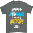 You're Looking at an Awesome Chef Mens T-Shirt Cotton Gildan Charcoal