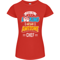 You're Looking at an Awesome Chef Womens Petite Cut T-Shirt Red