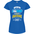 You're Looking at an Awesome Chef Womens Petite Cut T-Shirt Royal Blue