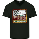 You're Looking at an Awesome Chemist Mens V-Neck Cotton T-Shirt Black